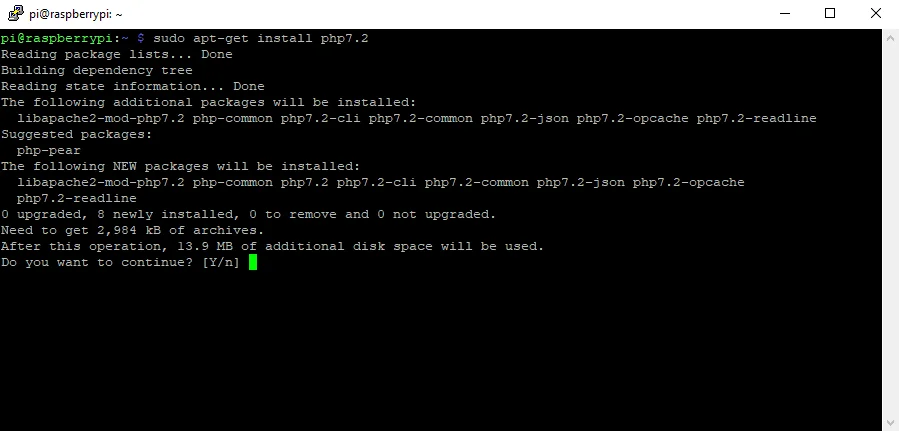 PHP5 Shell bei install php